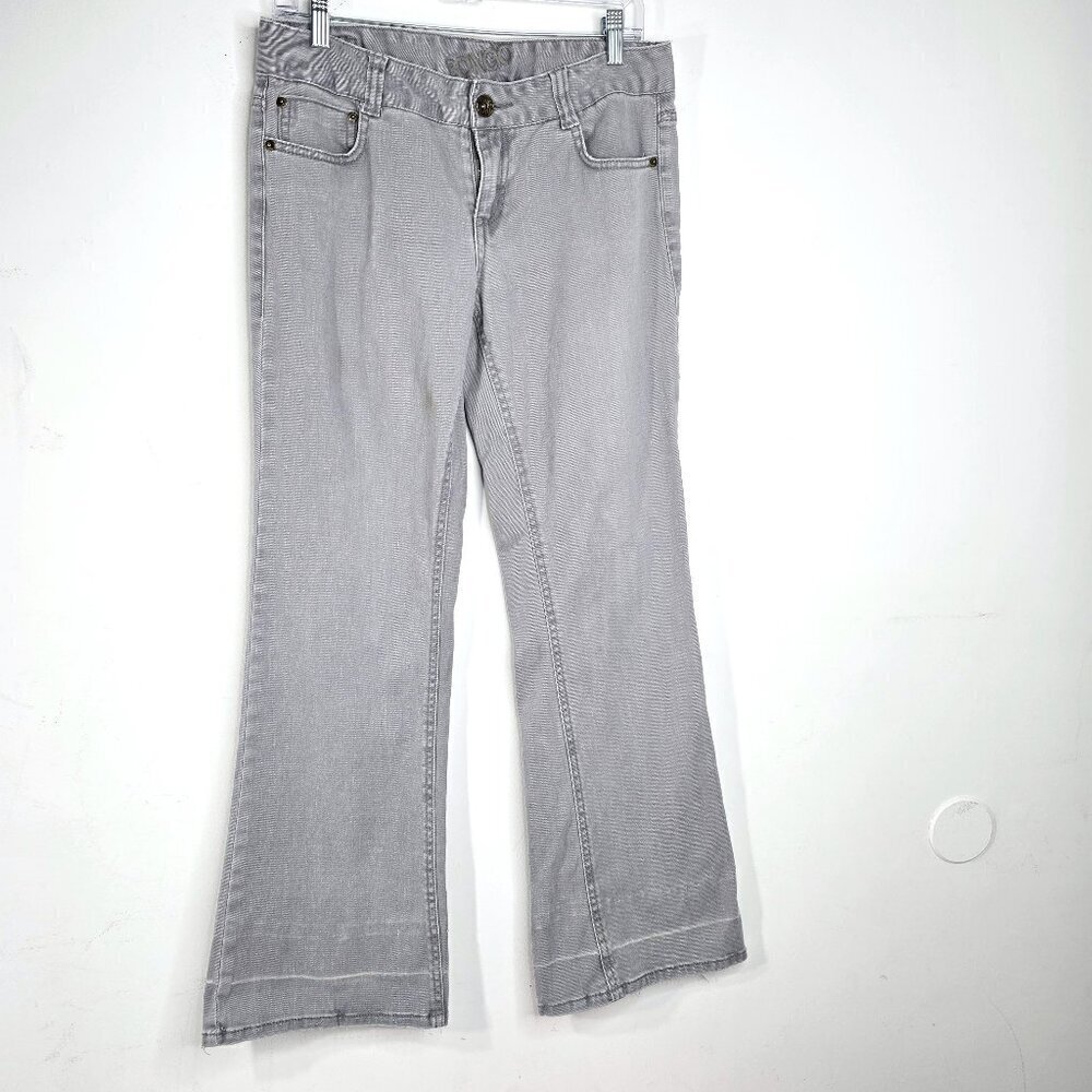 Bongo Vintage 90s Y2K Wide Leg Flare Gray Denim Jeans